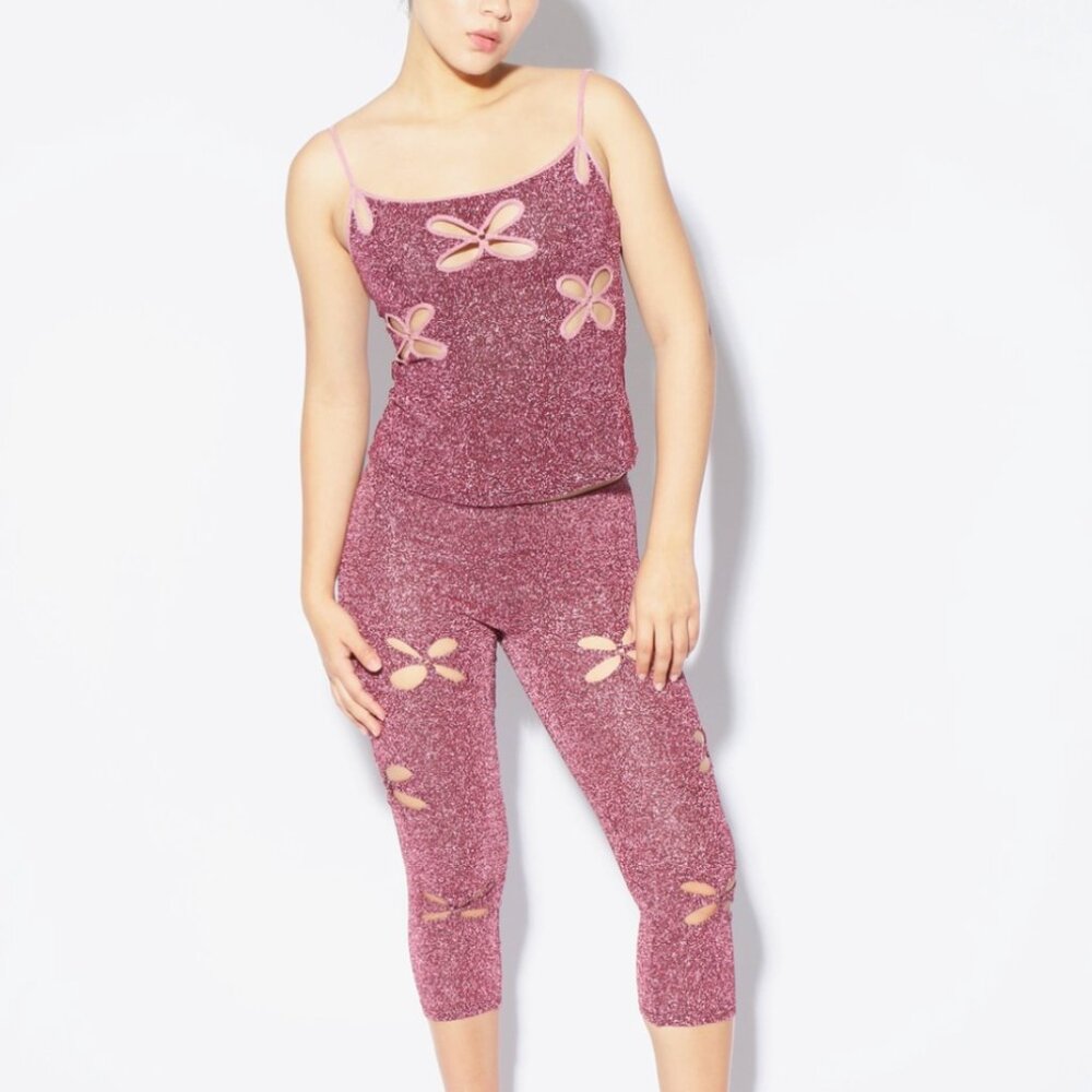 J.Kim Lurex Leggings_Pink